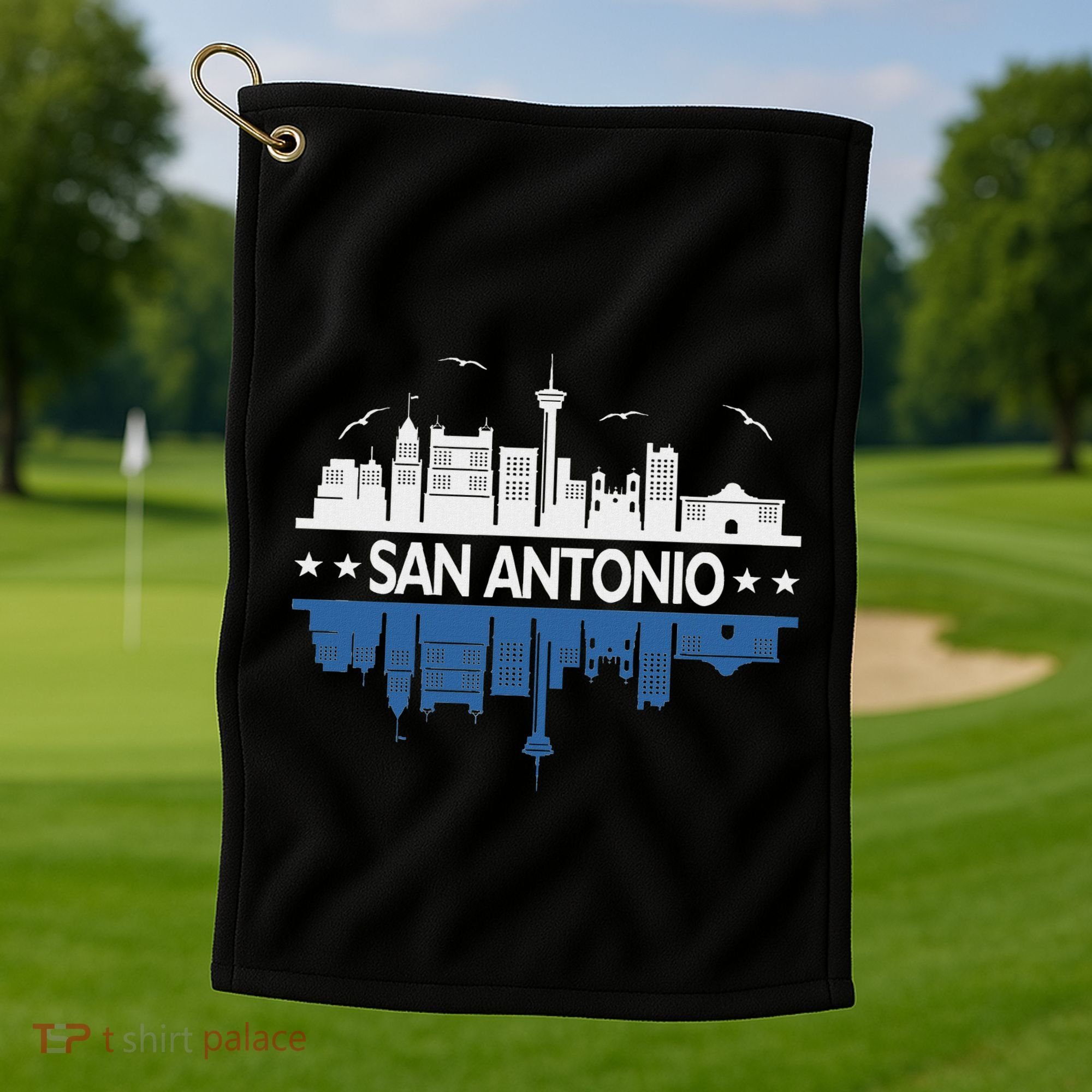 San Antonio Texas San Antonio Gift Golf Towel