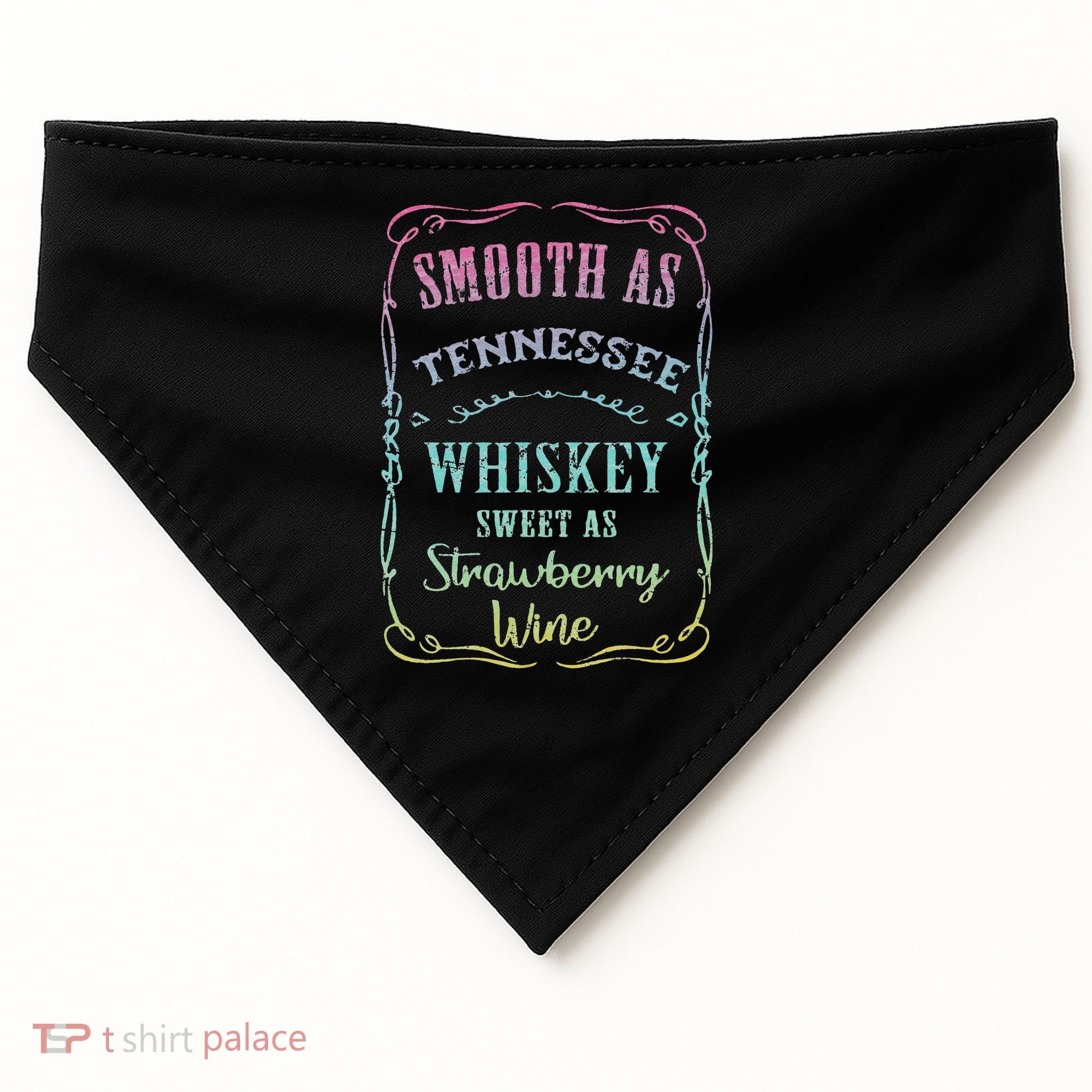 Smooth as Tennessee Whiskey Funny Vacation USA-Made Doggie Bandana