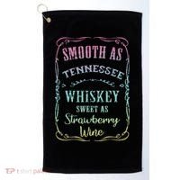 Smooth as Tennessee Whiskey Funny Vacation Golf Towel thumb 0