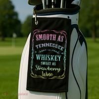 Smooth as Tennessee Whiskey Funny Vacation Golf Towel thumb 2
