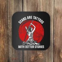 Scars Are Tattoos With Better Stories Funny Gift Coaster thumb 0
