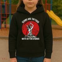 Scars Are Tattoos With Better Stories Funny Gift Kids Hoodie thumb 3