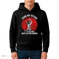 Scars Are Tattoos With Better Stories Funny Gift Kids Hoodie thumb 4