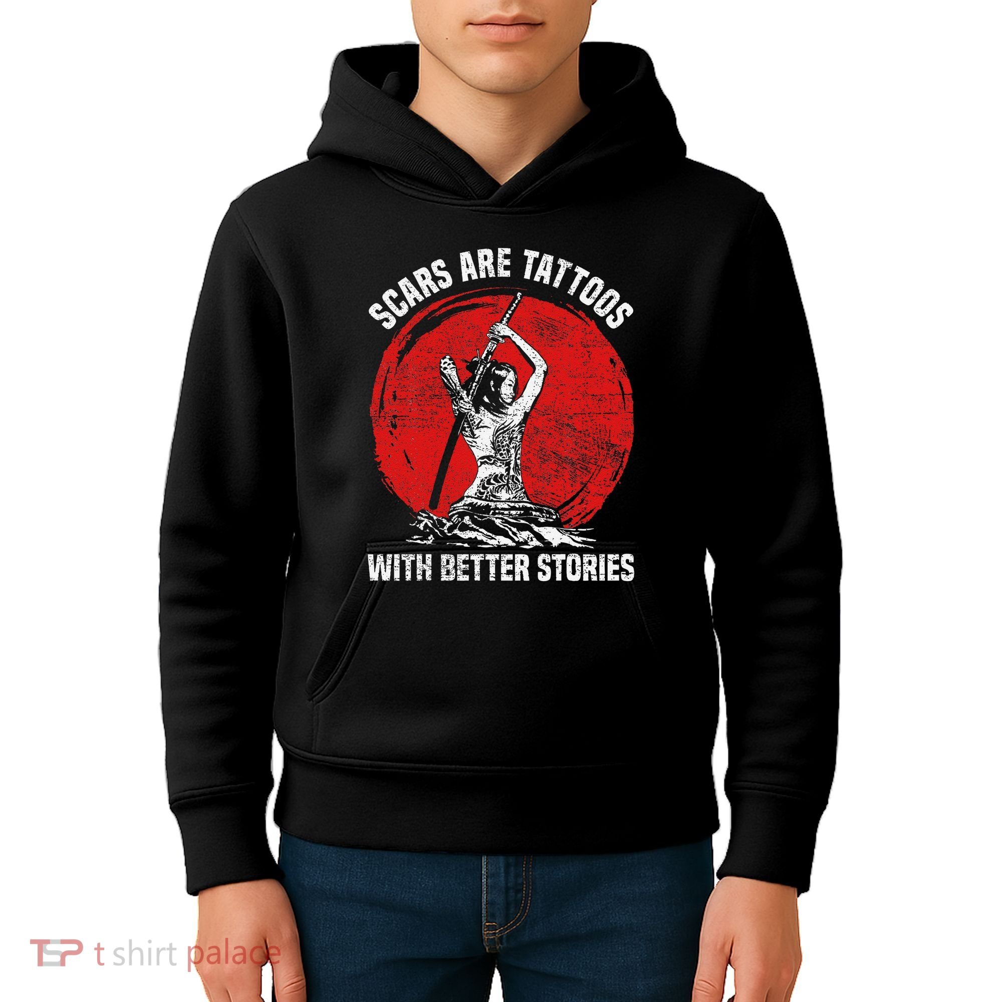 Scars Are Tattoos With Better Stories Funny Gift Kids Hoodie
