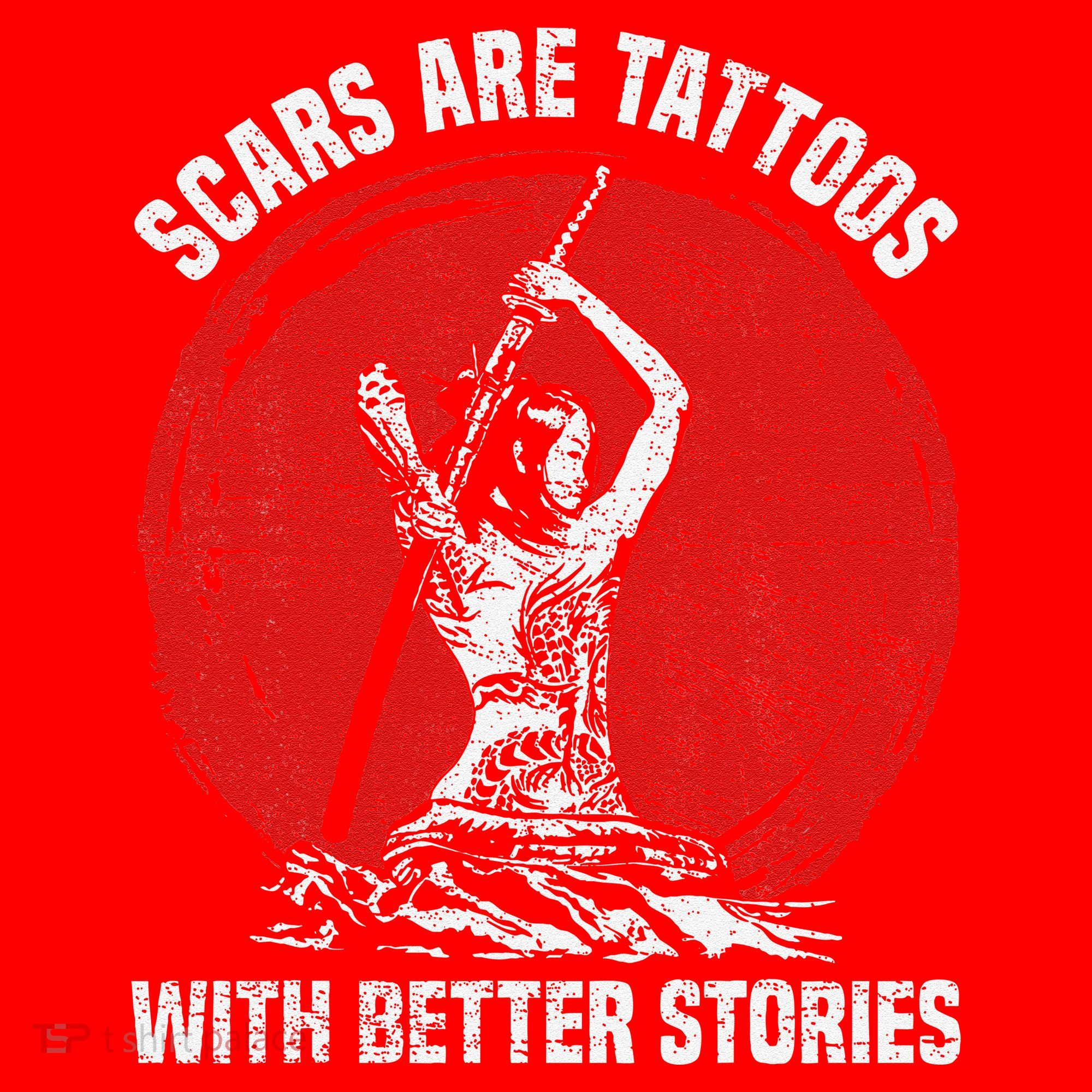 Scars Are Tattoos With Better Stories Funny Gift Santa Hat