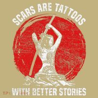 Scars Are Tattoos With Better Stories Funny Gift Kids T-Shirt thumb 2