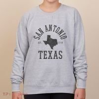 San Antonio Texas State Map Est. 1718 Souvenir Texan Pride Women's Sweatshirt thumb 0