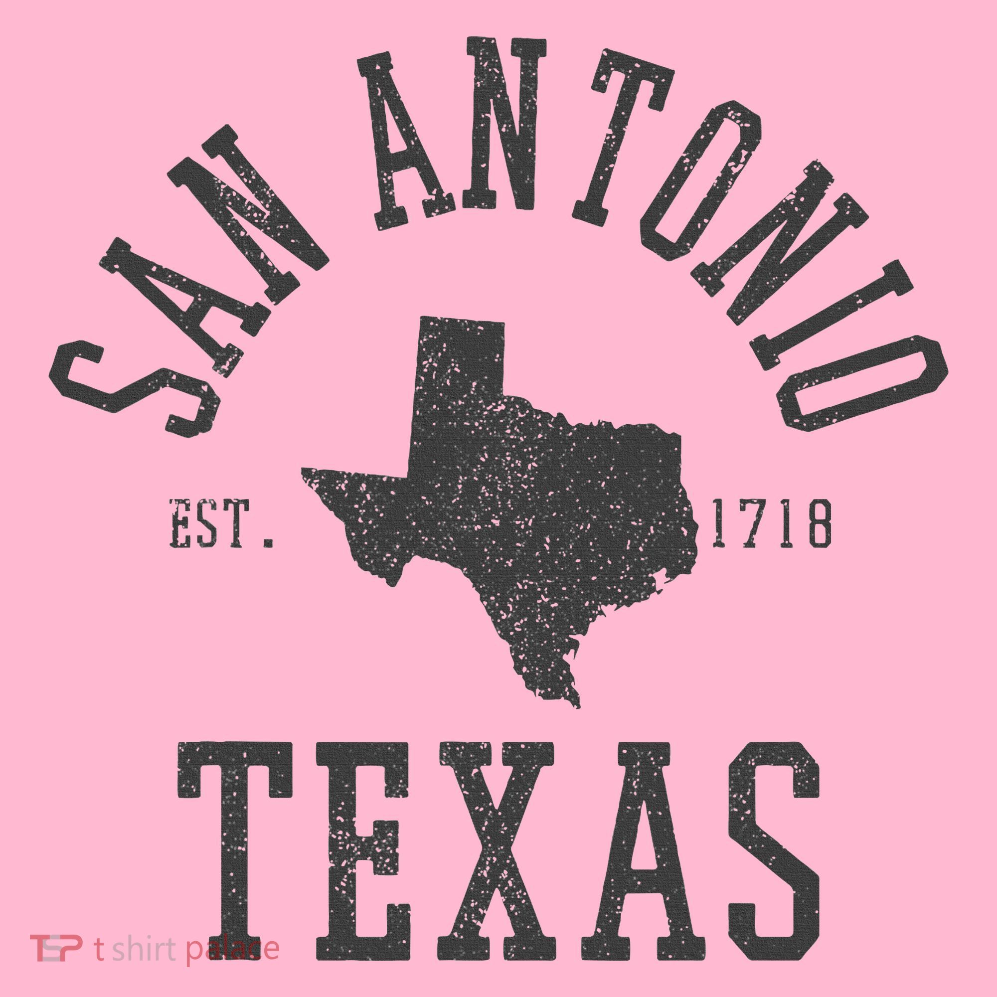 San Antonio Texas State Map Est. 1718 Souvenir Texan Pride Coaster