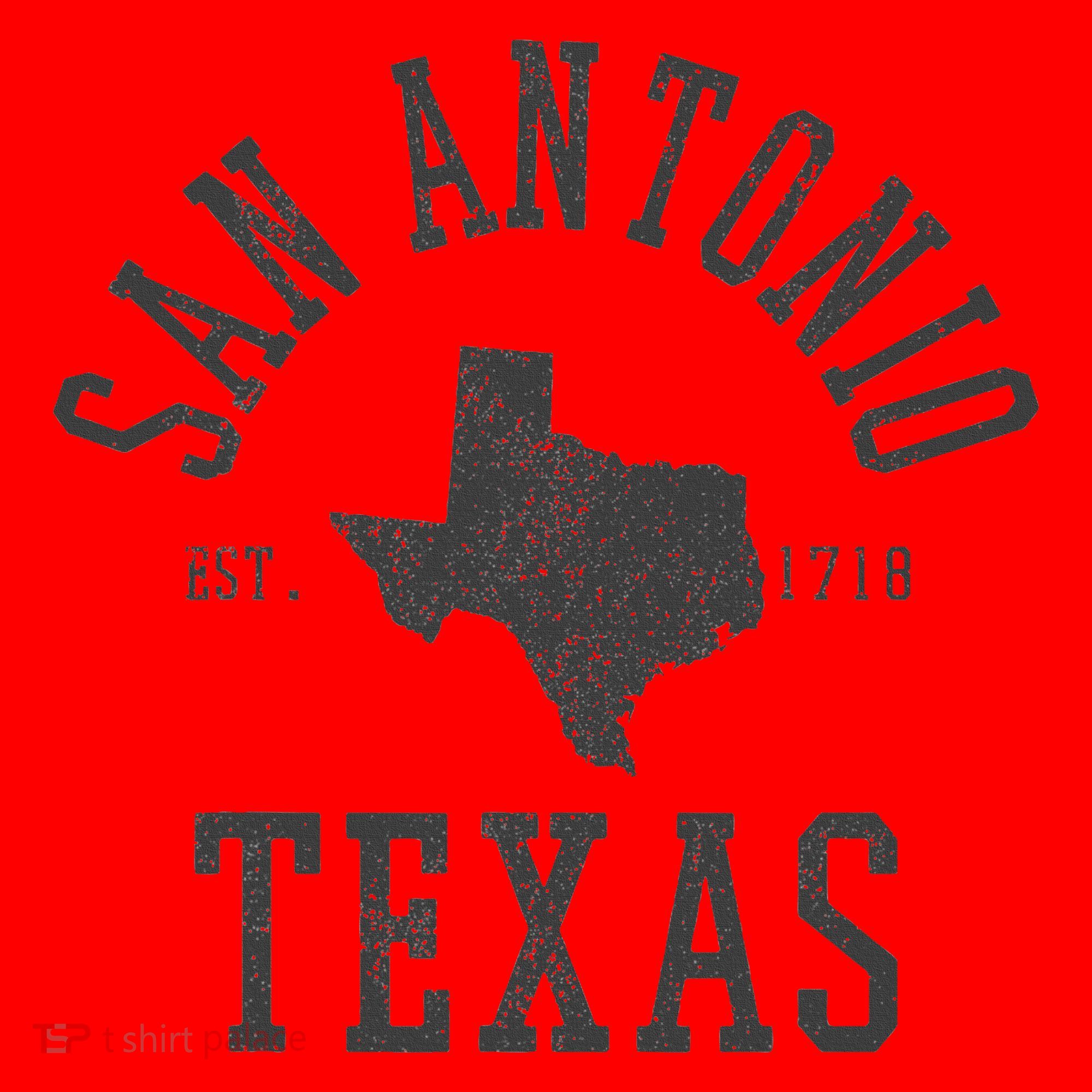 San Antonio Texas State Map Est. 1718 Souvenir Texan Pride Santa Hat