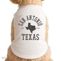 San Antonio Texas State Map Est. 1718 Souvenir Texan Pride Doggie Tank thumb 0