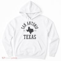 San Antonio Texas State Map Est. 1718 Souvenir Texan Pride Hoodie thumb 0