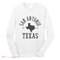 San Antonio Texas State Map Est. 1718 Souvenir Texan Pride Long Sleeve Shirt thumb 0