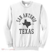San Antonio Texas State Map Est. 1718 Souvenir Texan Pride Sweatshirt thumb 0