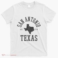 San Antonio Texas State Map Est. 1718 Souvenir Texan Pride T-Shirt thumb 0
