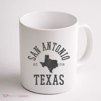 San Antonio Texas State Map Est. 1718 Souvenir Texan Pride Coffee Mug thumb 1