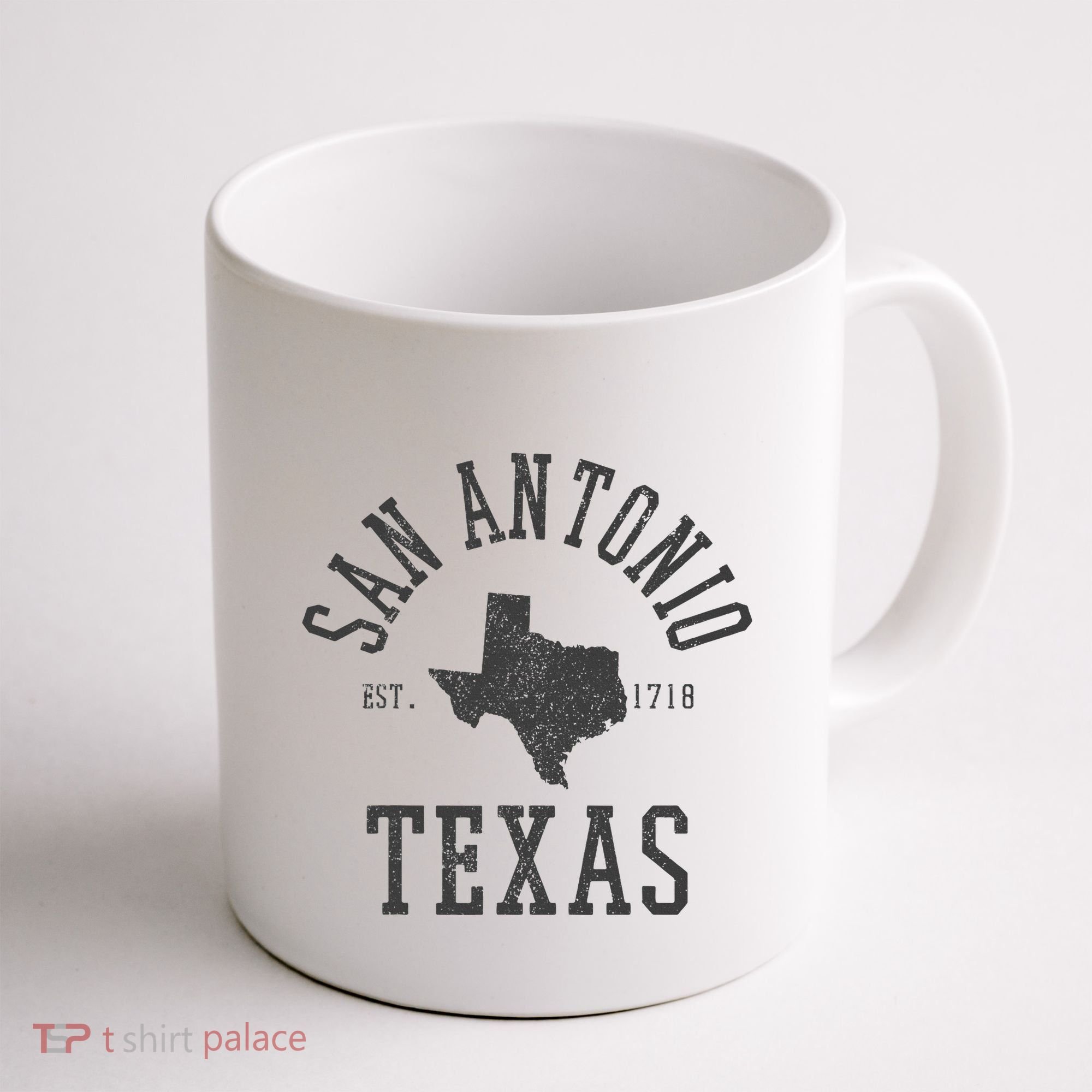 San Antonio Texas State Map Est. 1718 Souvenir Texan Pride Coffee Mug