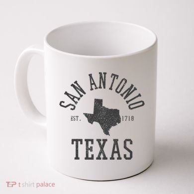 San Antonio Texas State Map Est. 1718 Souvenir Texan Pride Coffee Mug