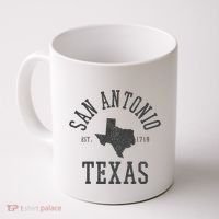 San Antonio Texas State Map Est. 1718 Souvenir Texan Pride Coffee Mug thumb 0