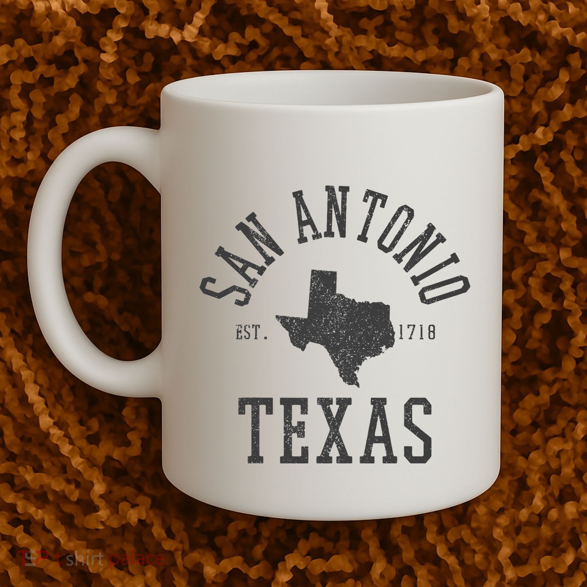 San Antonio Texas State Map Est. 1718 Souvenir Texan Pride Coffee Mug