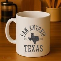 San Antonio Texas State Map Est. 1718 Souvenir Texan Pride Coffee Mug thumb 4