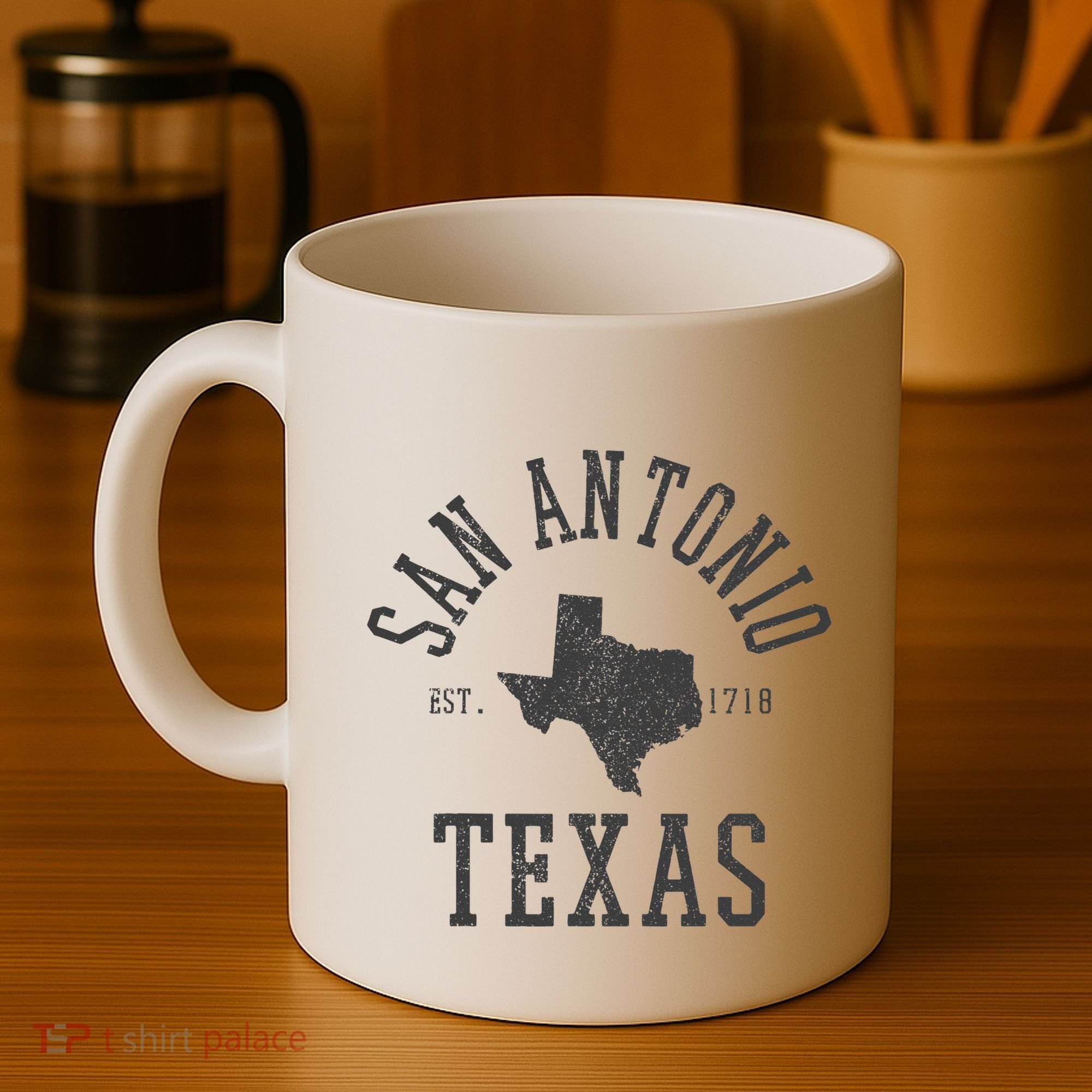 San Antonio Texas State Map Est. 1718 Souvenir Texan Pride Coffee Mug