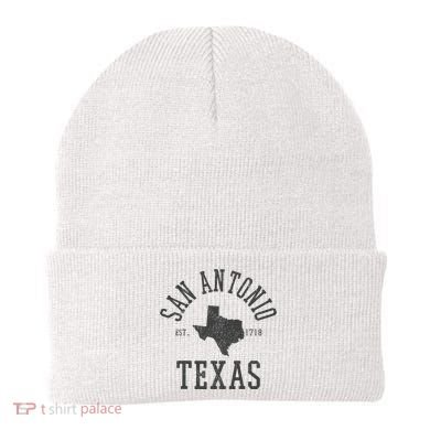San Antonio Texas State Map Est. 1718 Souvenir Texan Pride Beanie