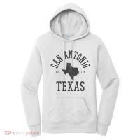 San Antonio Texas State Map Est. 1718 Souvenir Texan Pride Women's Hoodie thumb 0