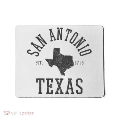 San Antonio Texas State Map Est. 1718 Souvenir Texan Pride Mousepad