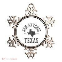 San Antonio Texas State Map Est. 1718 Souvenir Texan Pride Ornament thumb 0
