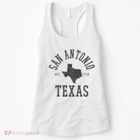 San Antonio Texas State Map Est. 1718 Souvenir Texan Pride Women's Tank Top thumb 0