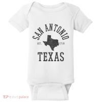 San Antonio Texas State Map Est. 1718 Souvenir Texan Pride Baby Bodysuit thumb 0