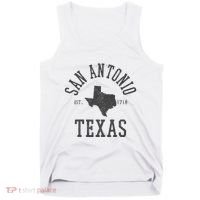 San Antonio Texas State Map Est. 1718 Souvenir Texan Pride Tank Top thumb 0