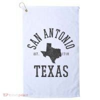 San Antonio Texas State Map Est. 1718 Souvenir Texan Pride Golf Towel thumb 0