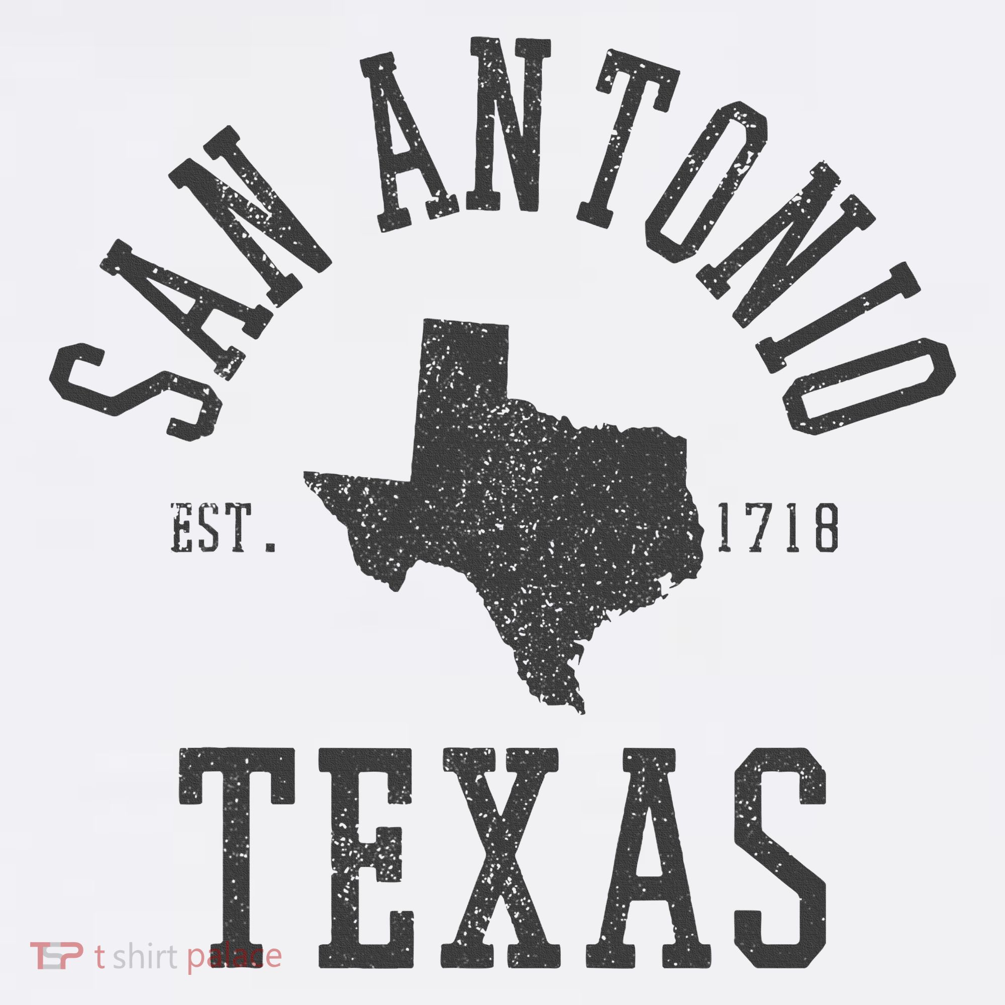 San Antonio Texas State Map Est. 1718 Souvenir Texan Pride Women's T-Shirt