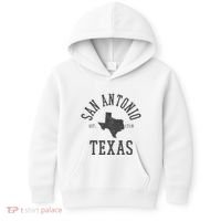 San Antonio Texas State Map Est. 1718 Souvenir Texan Pride Kids Hoodie thumb 0