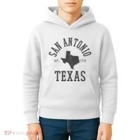 San Antonio Texas State Map Est. 1718 Souvenir Texan Pride Kids Hoodie thumb 4