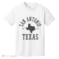 San Antonio Texas State Map Est. 1718 Souvenir Texan Pride Kids T-Shirt thumb 0
