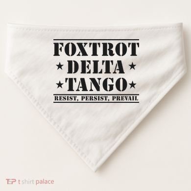 Subtle Anti Trump Fdt Democrat Resistance Gift USA-Made Doggie Bandana