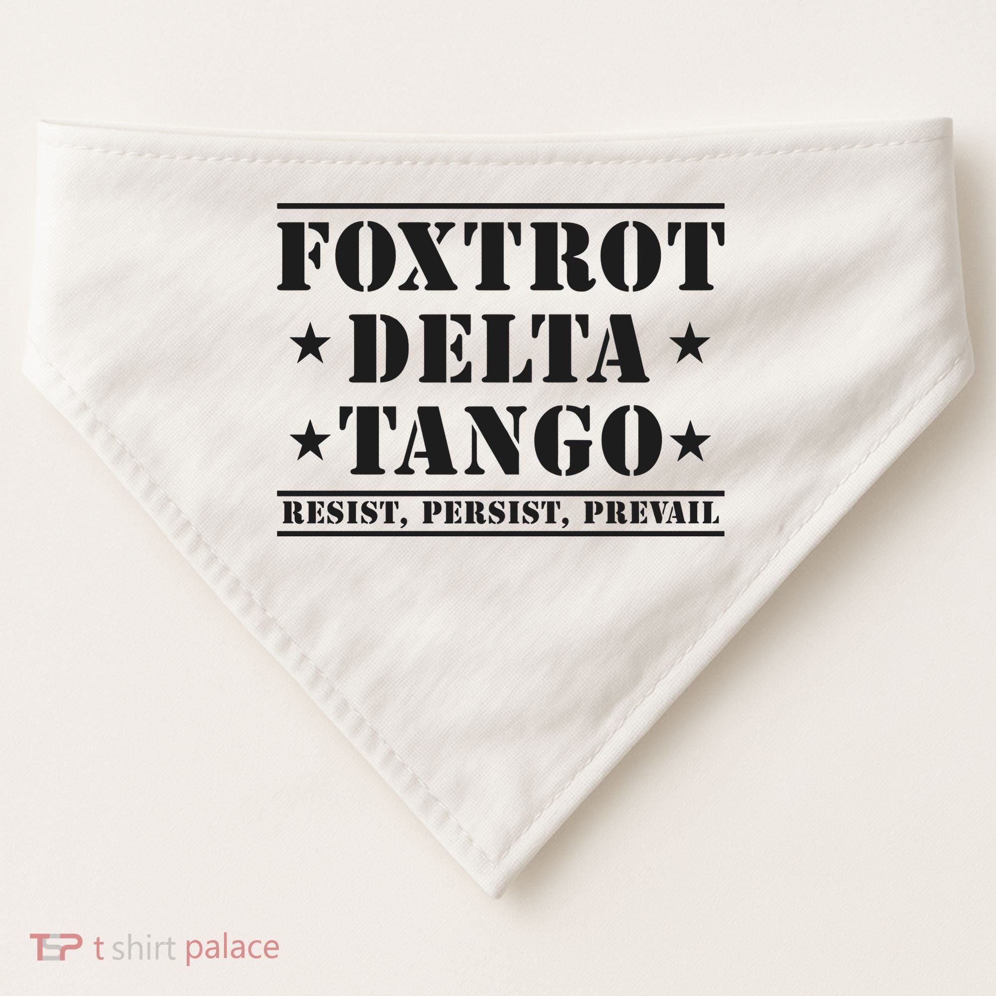Subtle Anti Trump Fdt Democrat Resistance Gift USA-Made Doggie Bandana