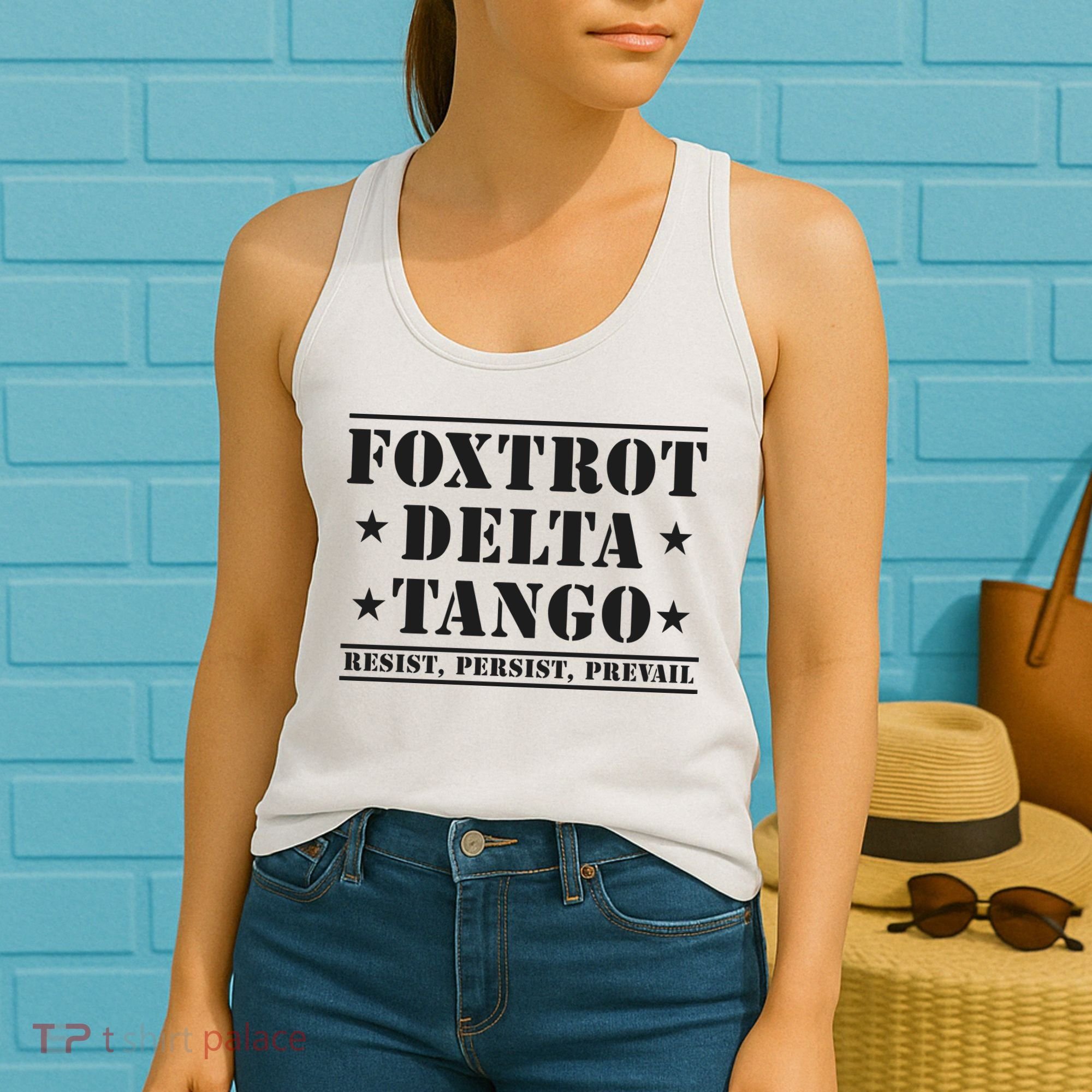 Subtle Anti Trump Fdt Democrat Resistance Gift Women's Tank Top