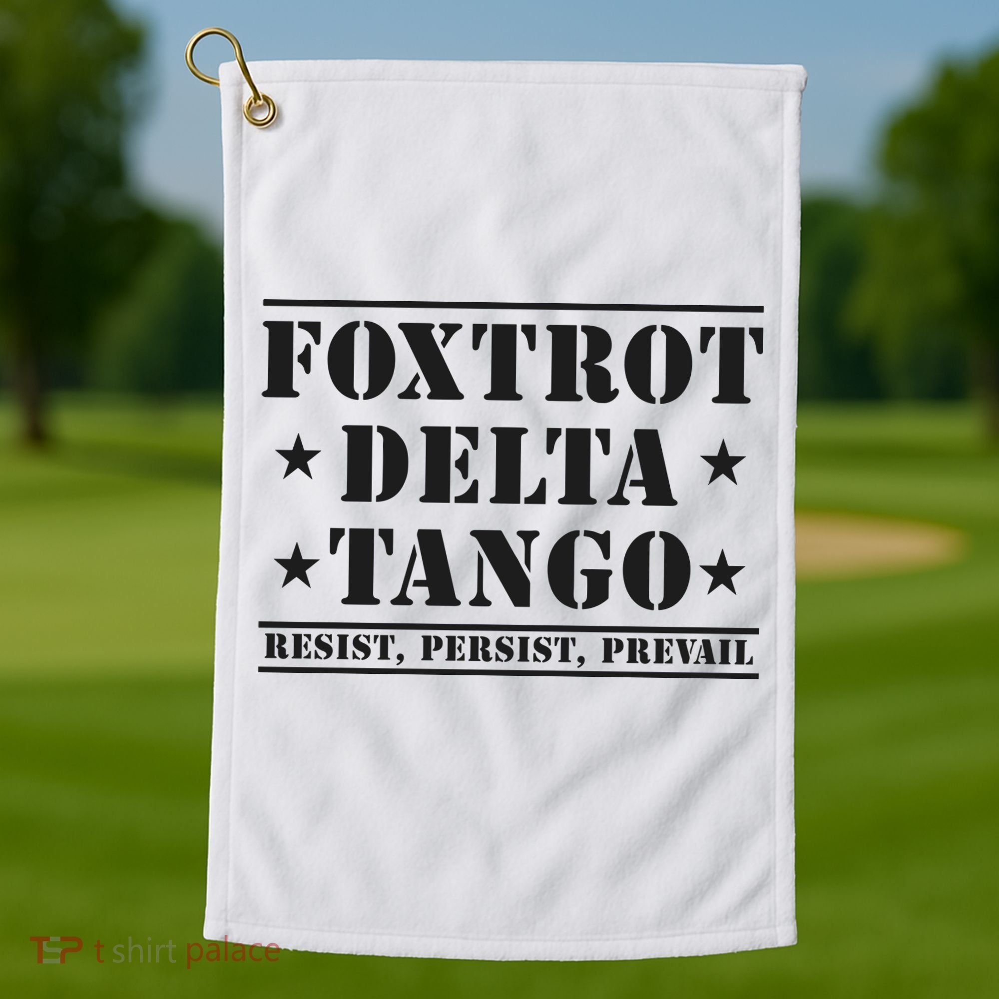 Subtle Anti Trump Fdt Democrat Resistance Gift Golf Towel