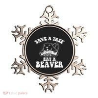 Save A Tree Eat A Beaver Funny Sayings Ornament thumb 0