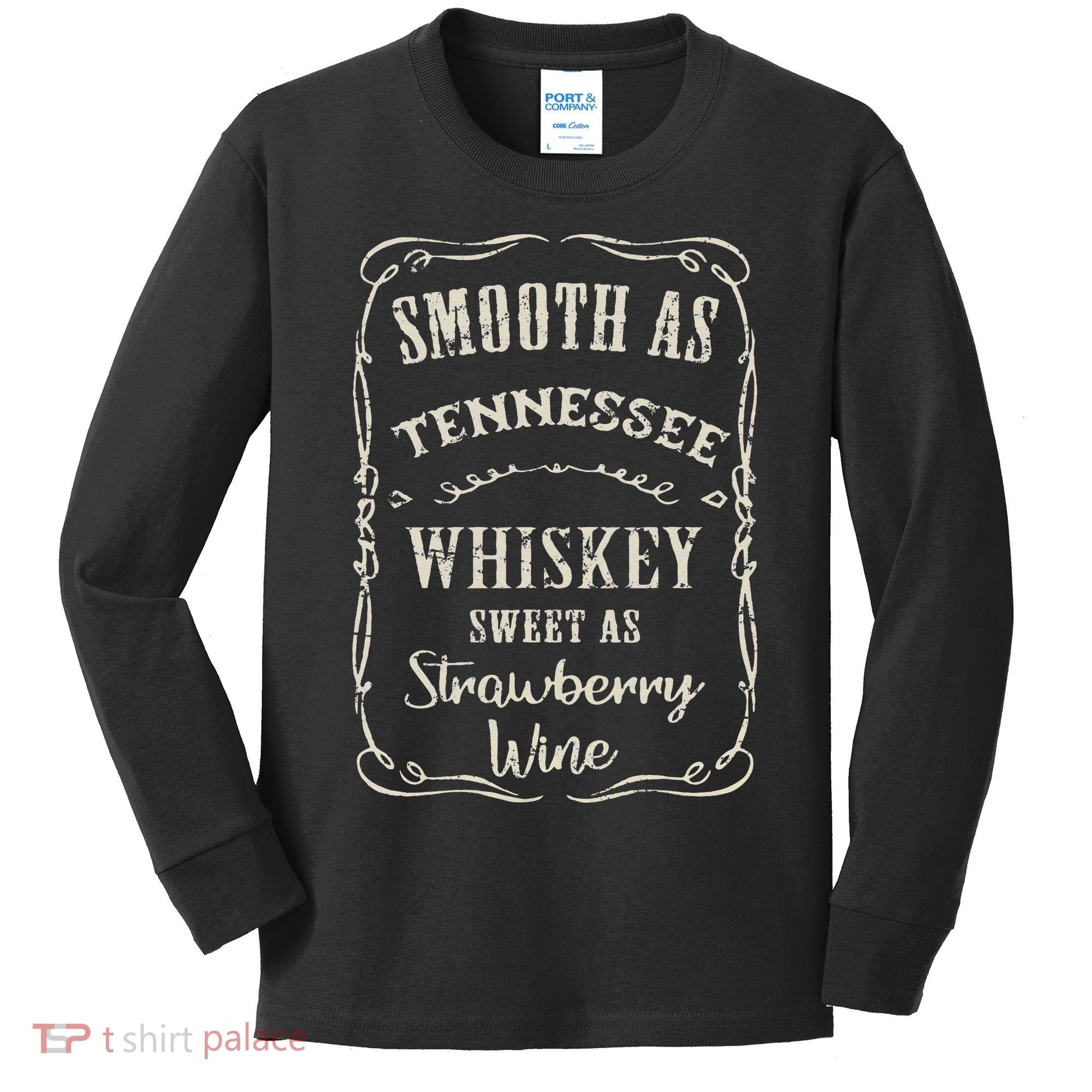 Smooth As Tennessee Whiskey Funny Humour Vacation Kids Long Sleeve Shirt