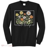 Subtle Anti Trump Floral Flower Democrat President Liberal Sweatshirt thumb 0