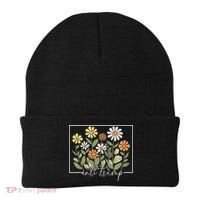 Subtle Anti Trump Floral Flower Democrat President Liberal Beanie thumb 0