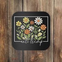 Subtle Anti Trump Floral Flower Democrat President Liberal Coaster thumb 0