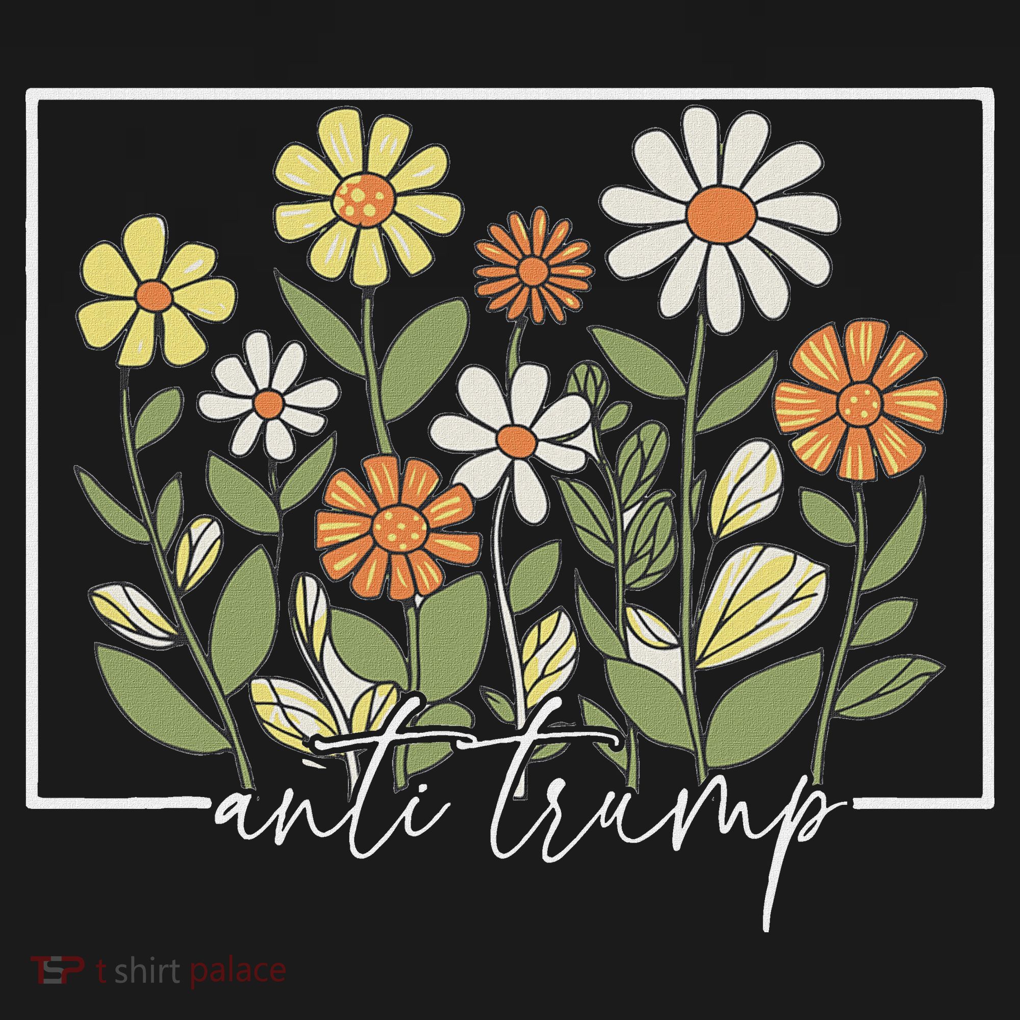 Subtle Anti Trump Floral Flower Democrat President Liberal Women's Tank Top