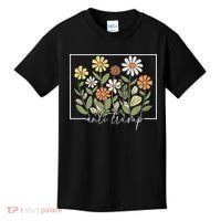 Subtle Anti Trump Floral Flower Democrat President Liberal Kids T-Shirt thumb 0