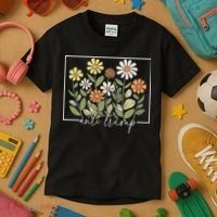 Subtle Anti Trump Floral Flower Democrat President Liberal Kids T-Shirt thumb 3