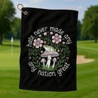 Subtle Anti Trump Hate Never Made Any Nation Great Golf Towel thumb 1